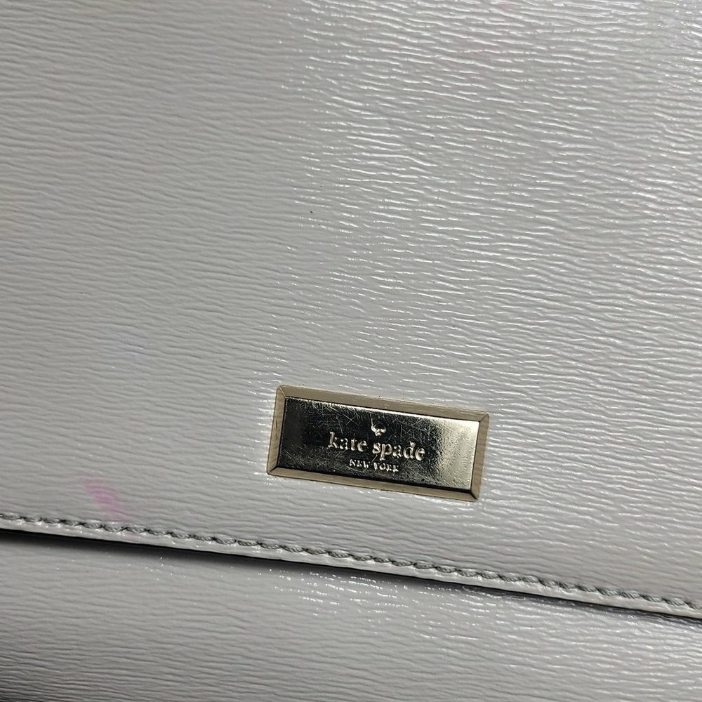 KATE SPADE Laurel Way Greer Crossbody Shoulder Bag Gray Leather Crossbody Strap - Picture 11 of 12